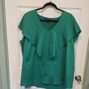 Lane Bryant Vibrant Green Layered Blouse